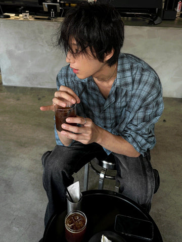 Alon Wrinkle Check Shirt